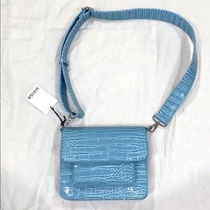 HVISK blue crocodile print crossbody